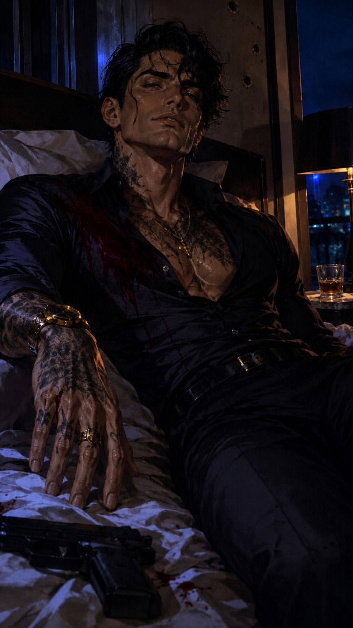 The Man On The Bed Who Bleeds — Quim CorteReal