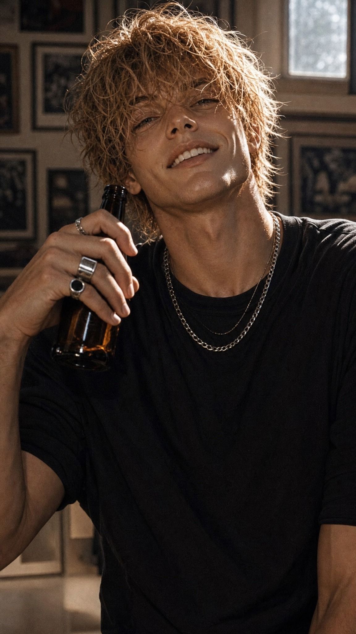 Tobiah Madigan | grinning with a bottle